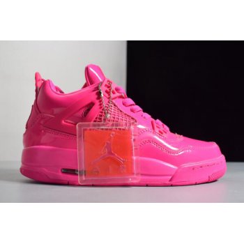 WoAir Jordan 4 Retro GS 11Lab4 Pink Patent Leather Shoes